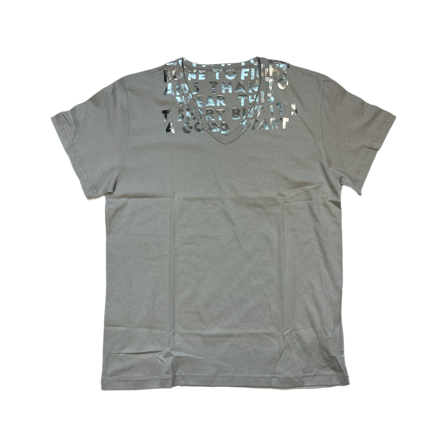 Maison Martin Margiela AIDS Tee Grey/Silver- Size Medium