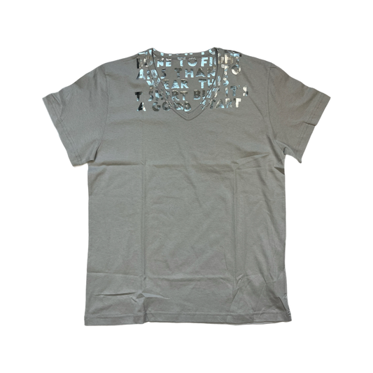 Maison Martin Margiela AIDS Tee Grey/Silver- Size Medium