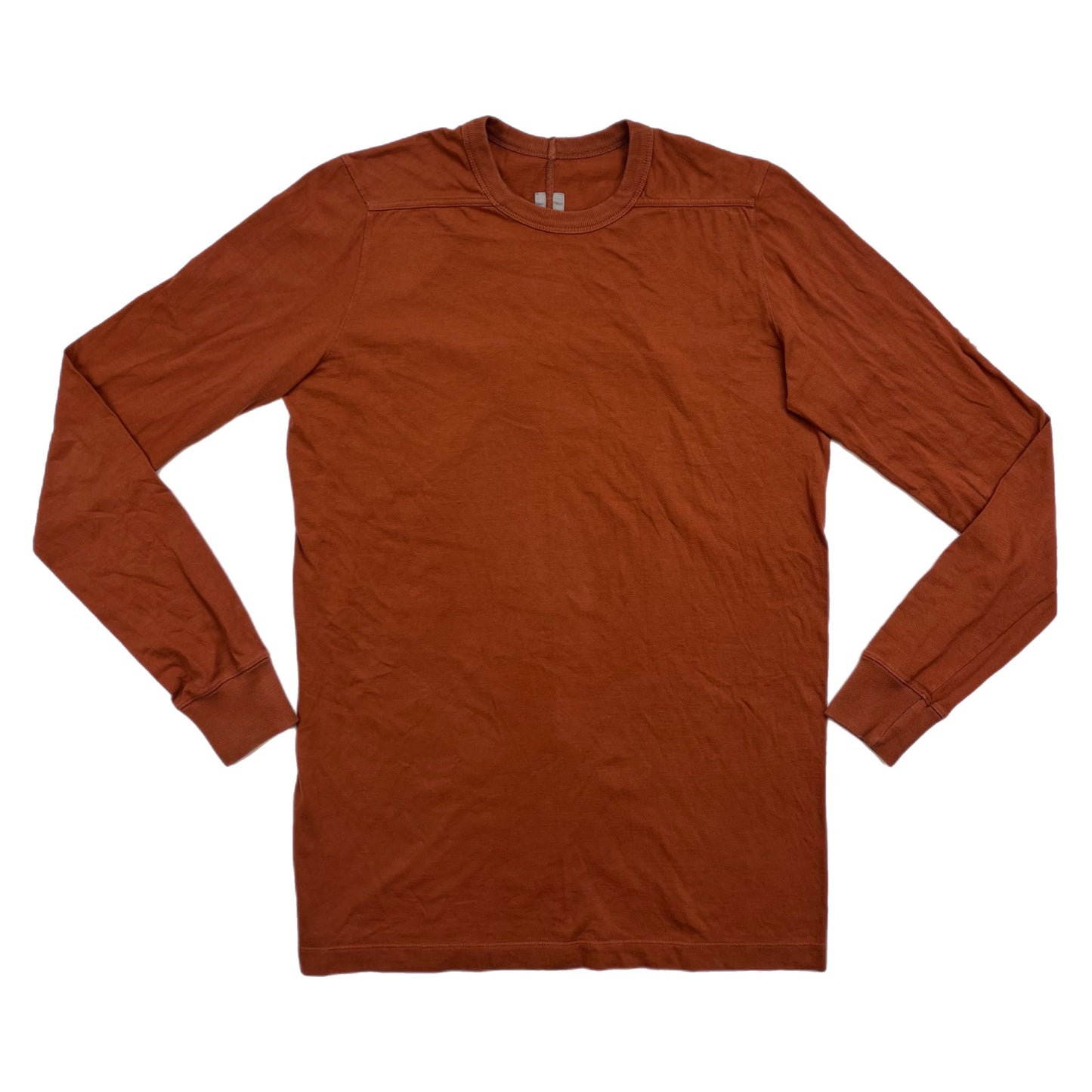 Rick Owens Cinnamon Cut & Sew Long Sleeve Tee - Size X-Small