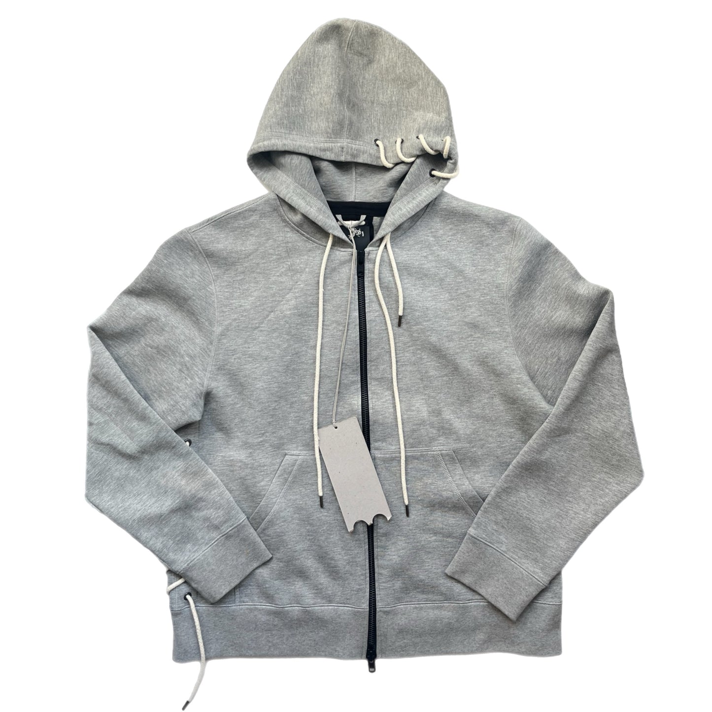 Craig Green Grey Laced Zip Up Hoodie - Size Medium