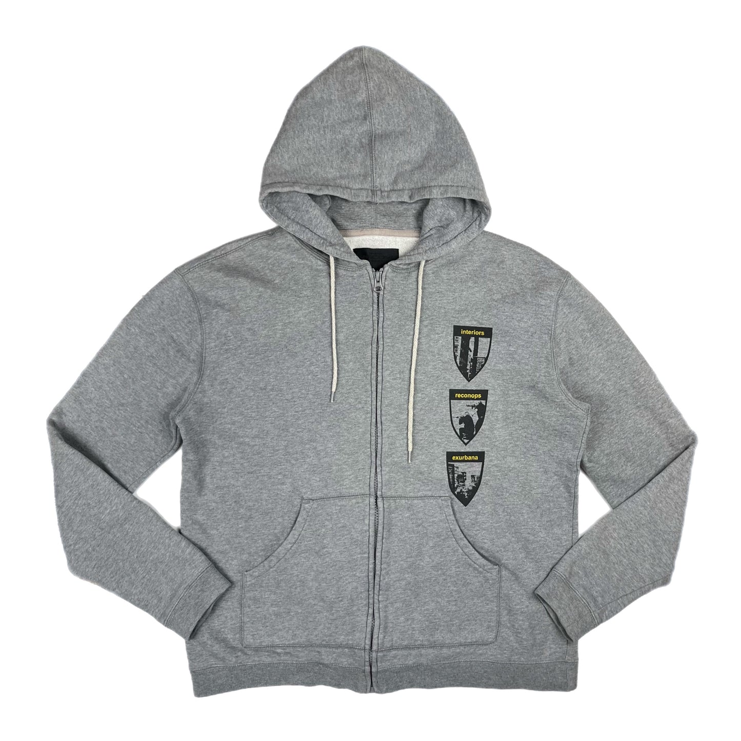 Recon 'Reconops' Grey Zip Up Hoodie - Size Medium