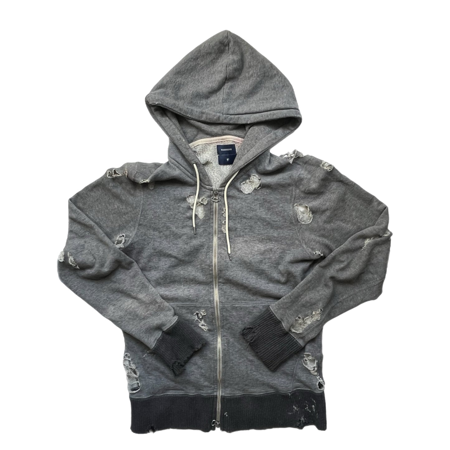 Mihara Yasuhiro 'Mummy' Distressed Zip Up Hoodie - Size 44