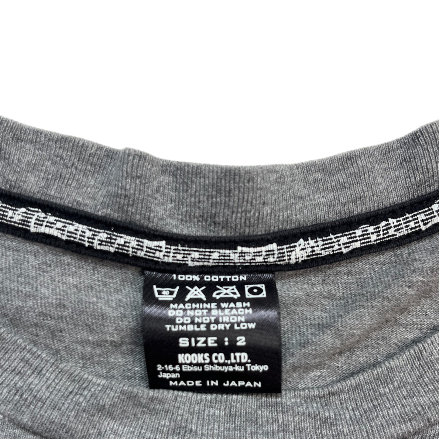 Number (N)ine Grey Pocket Tee - Size 2