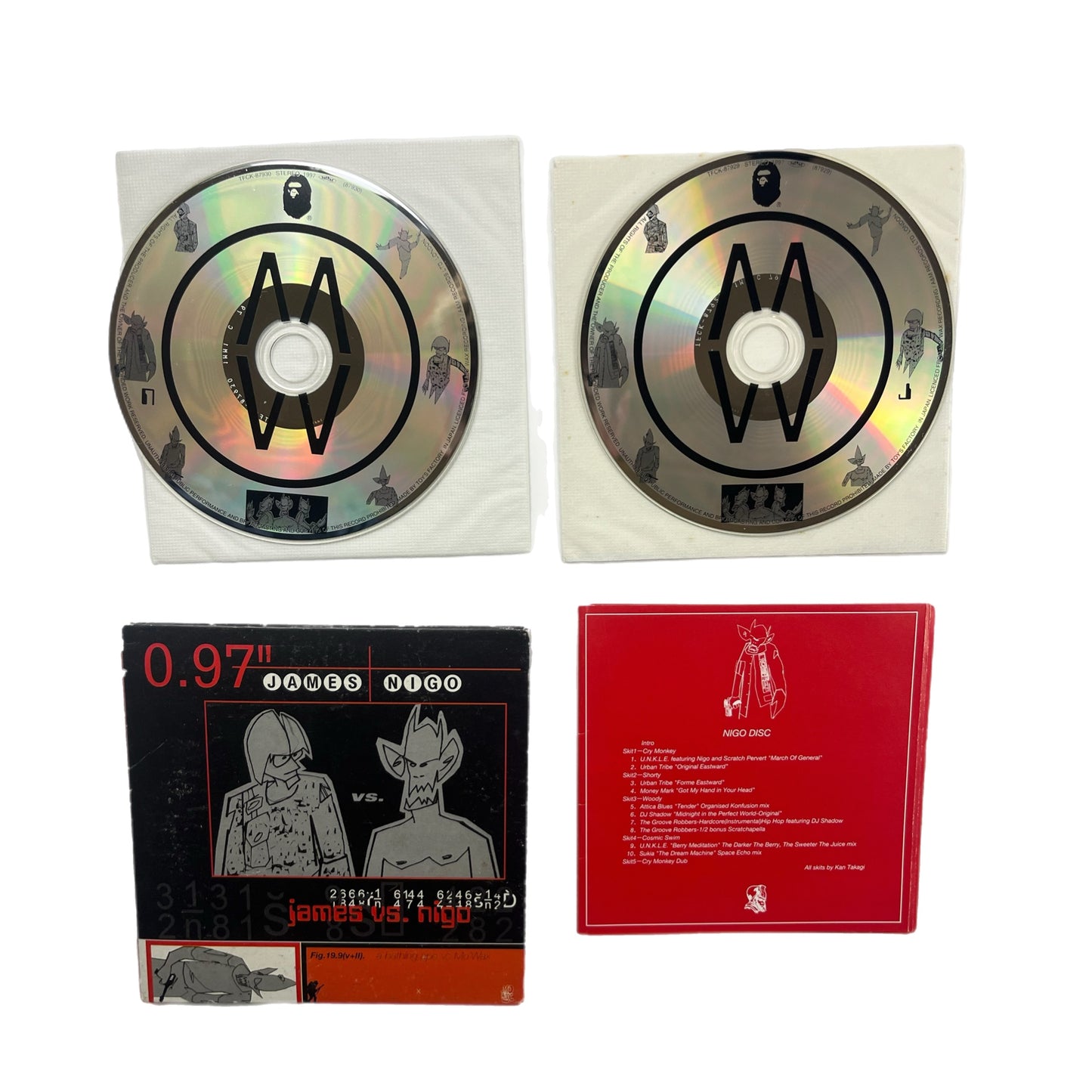 James vs. Nigo 1997 A Bathing Ape vs Mo' Wax CD Set