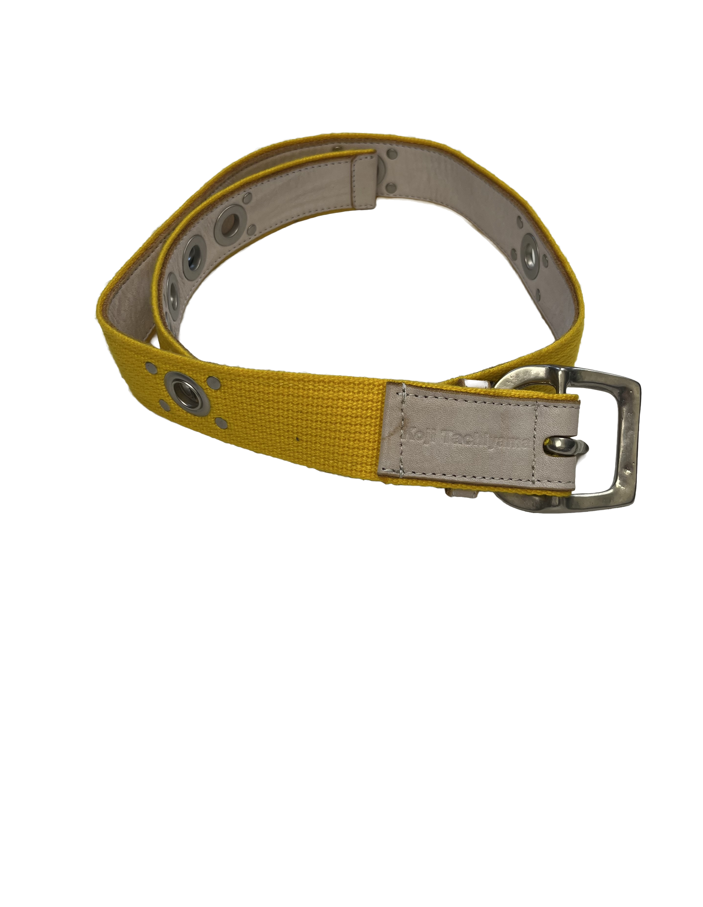 Yoji Tachiyama Canvas & Leather Yellow Belt