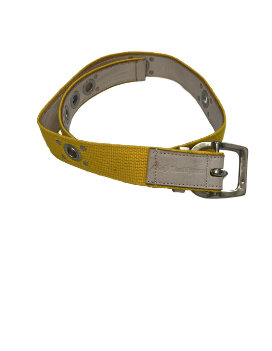 Yoji Tachiyama Canvas & Leather Yellow Belt