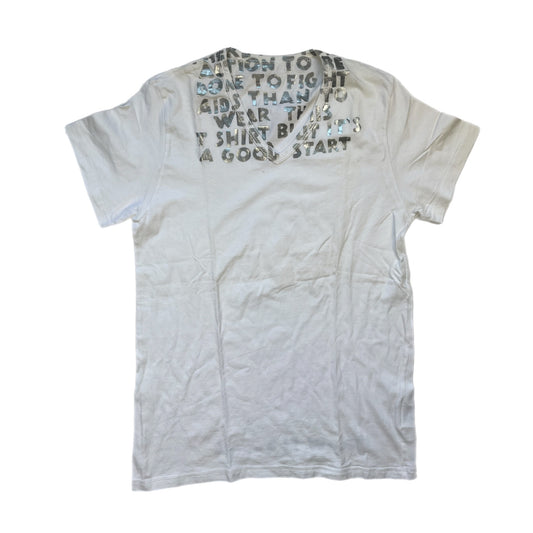 Maison Martin Margiela AIDS Tee White/Silver - Large