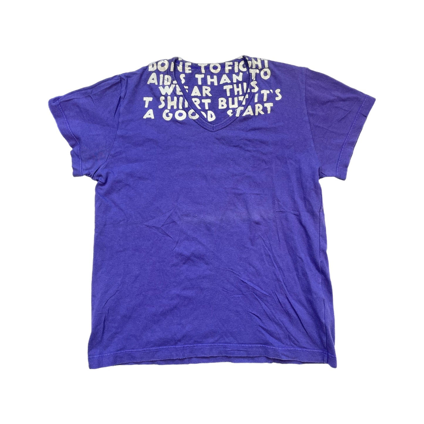 Maison Martin Margiela AIDS Tee Purple/White - Size Medium