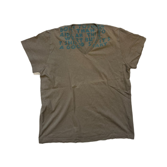 Maison Martin Margiela AIDS Tee Tan/Blue - Large