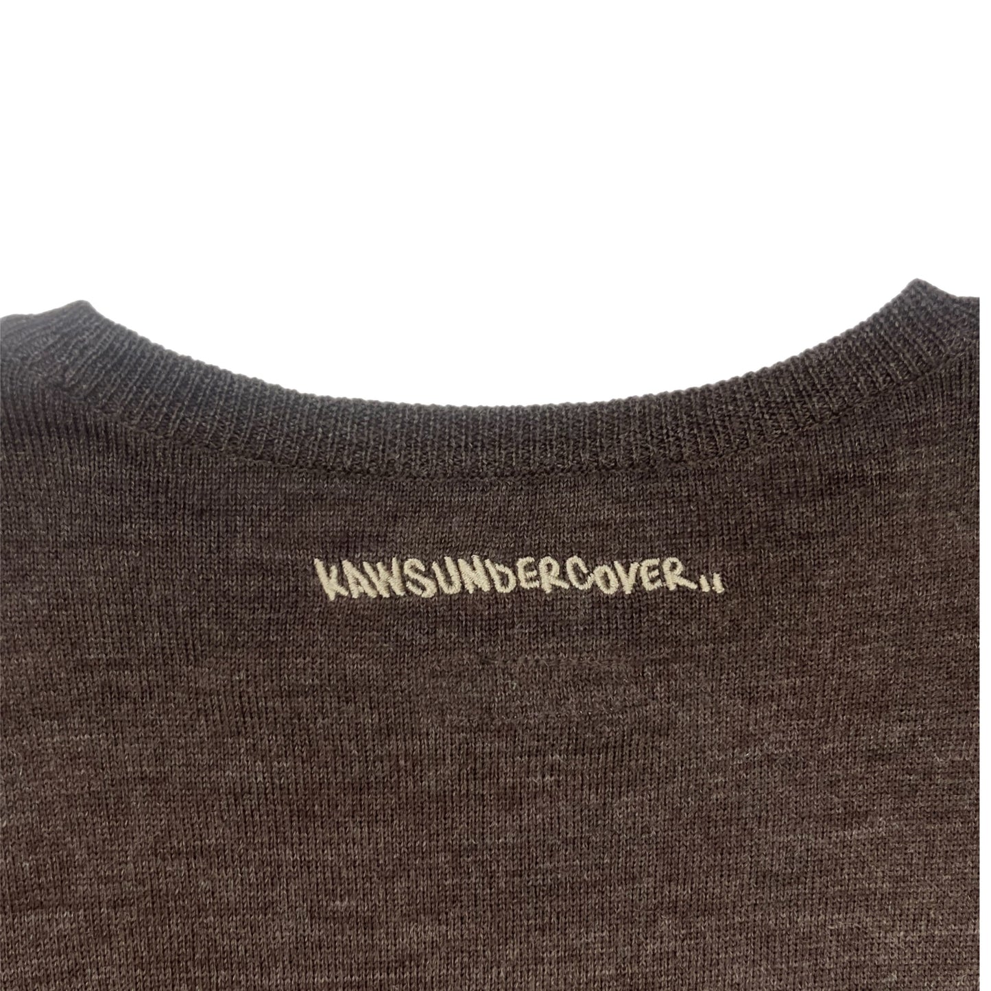 Kaws x Undercover x WTAPS Brown Cross Sweater - Size Medium