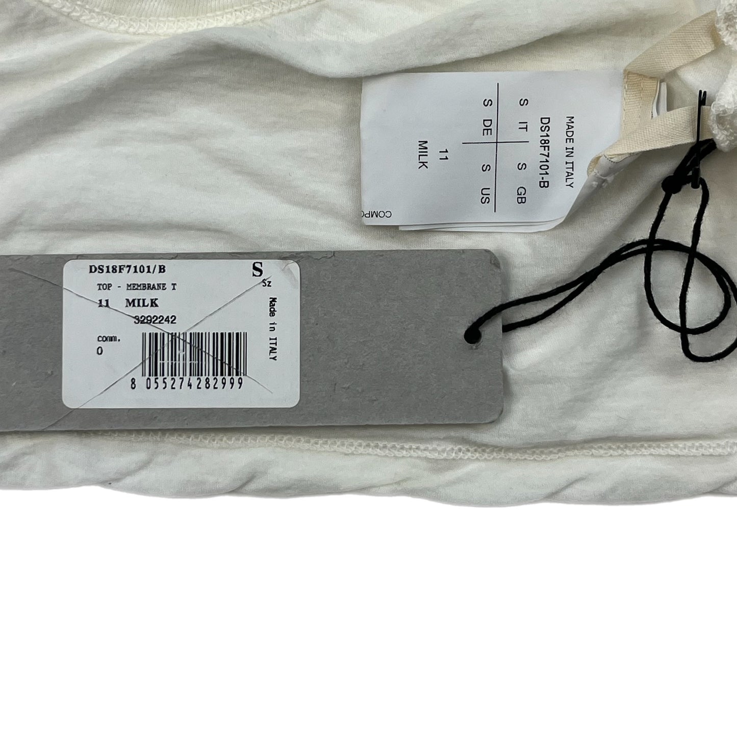 Rick Owens FW18 Milk White Membrane Top - Size Small