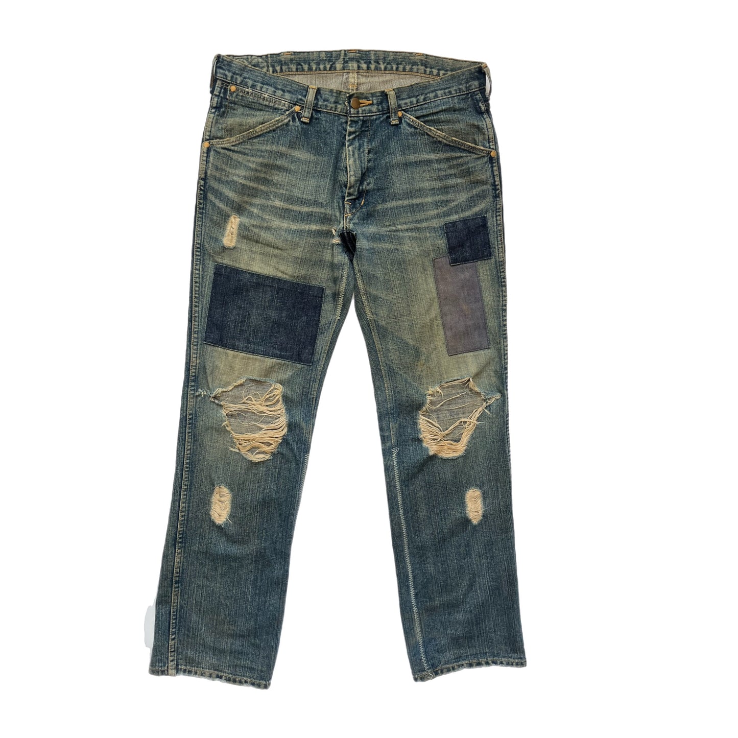 Number (N)ine SS/AW2003 'Touch Me I'm Sick' Patchwork Pain Denim - Size 3