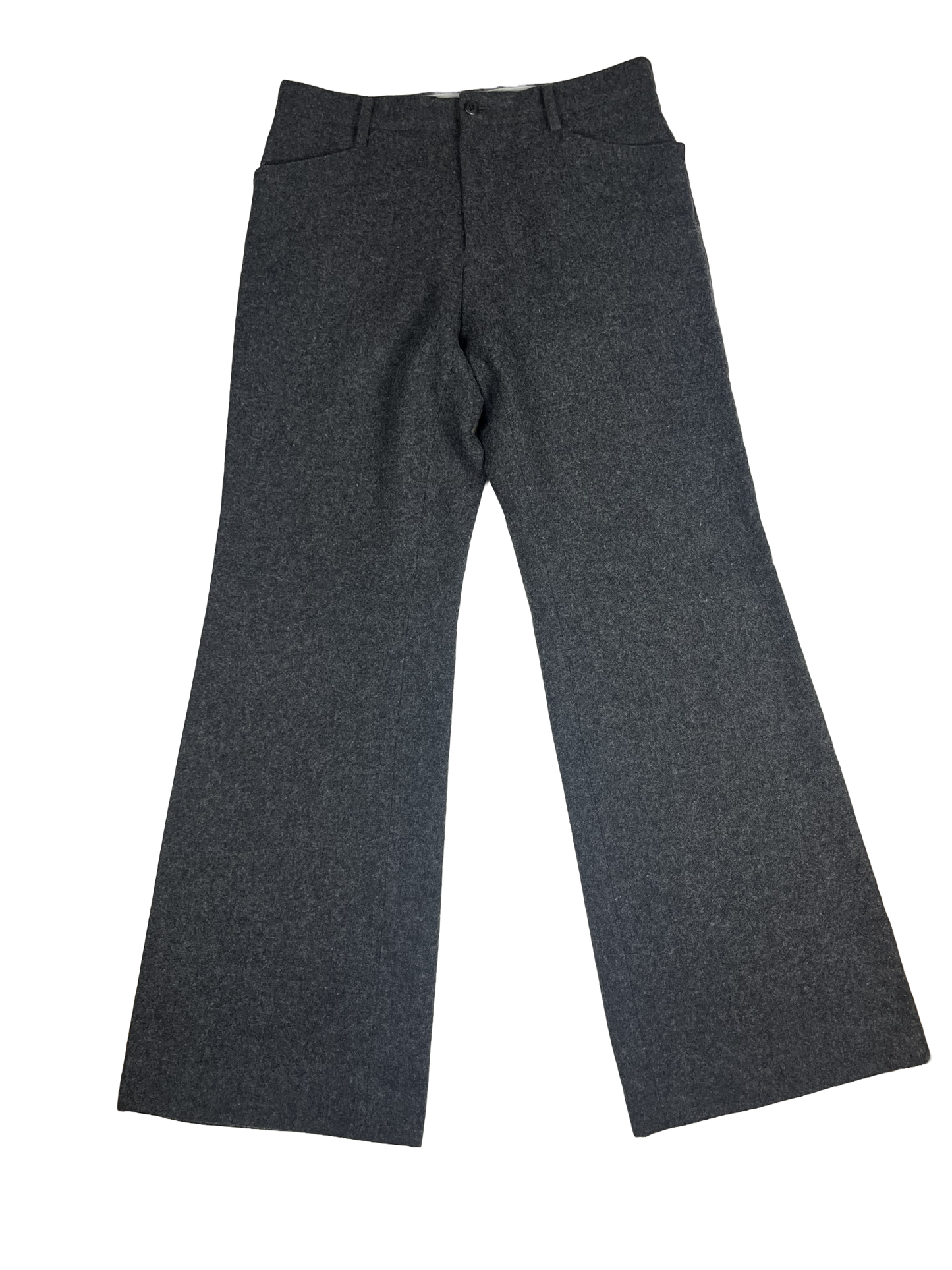 PPFM Grey Flared Wool Trousers - Size Large