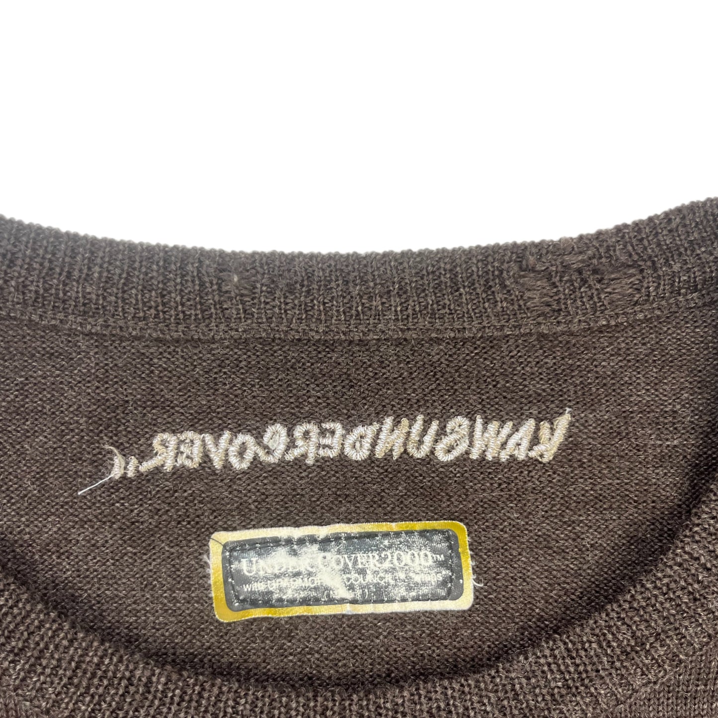 Kaws x Undercover x WTAPS Brown Cross Sweater - Size Medium